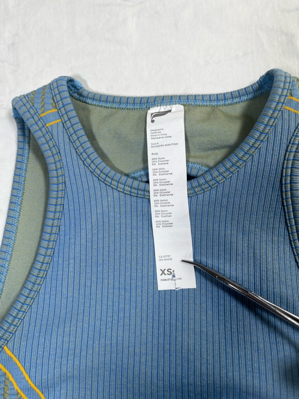 Fabletics 2 pc Ribbed Set Extra Small Sports Bra and Small Leggings - Picture 2 of 15